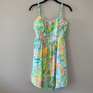 Lilly Pulitzer Sleeveless Dress Sea Salt And Sun Womens Size 4